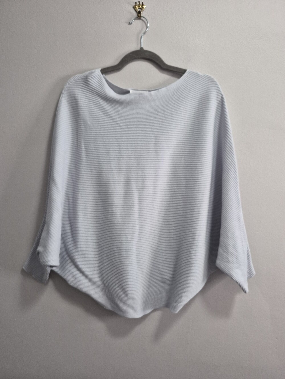 Seven Sisters Ribbed Dolman Sleeve Batwing Sweater Top Size Medium